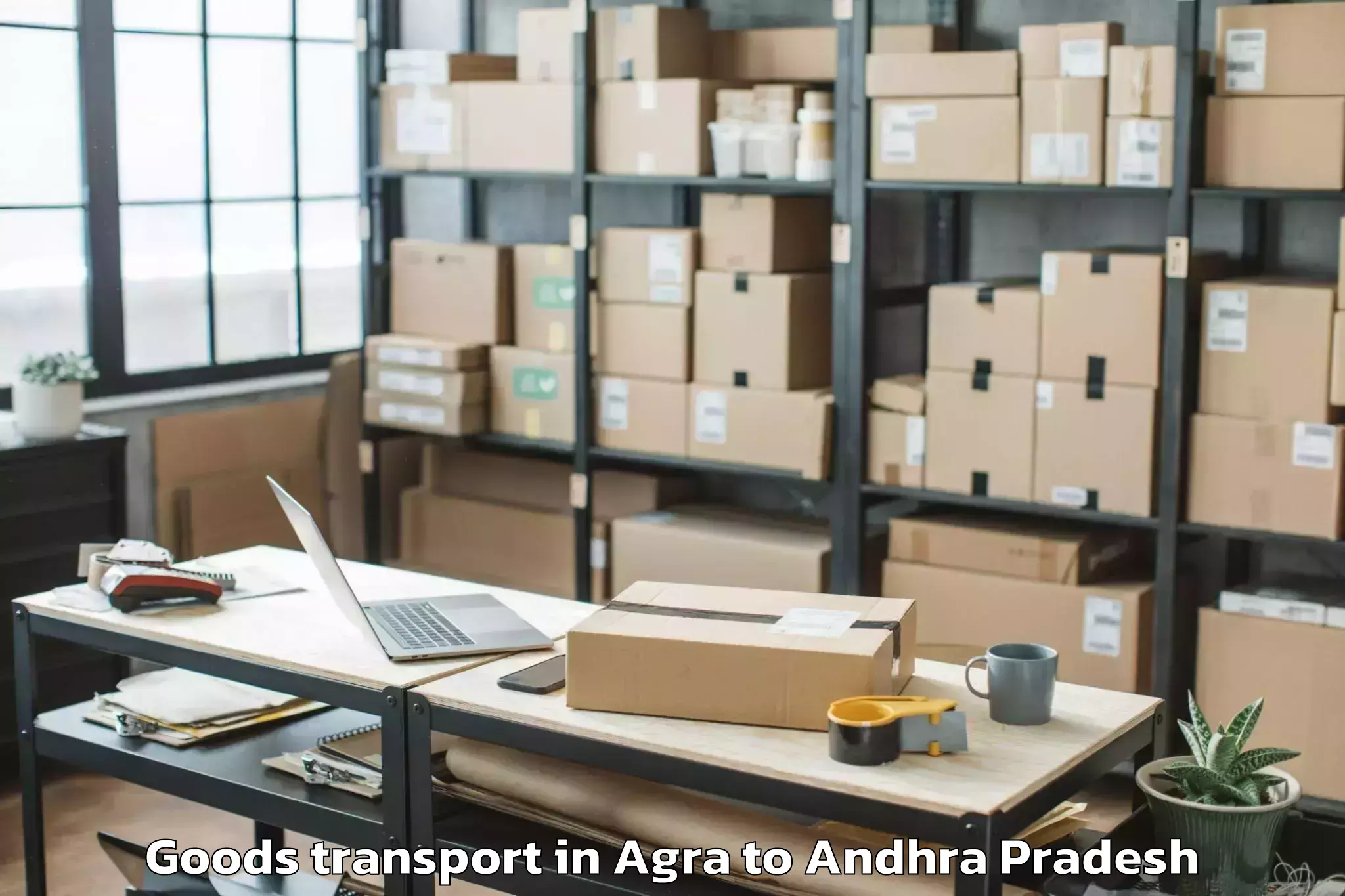 Book Your Agra to Movva Goods Transport Today